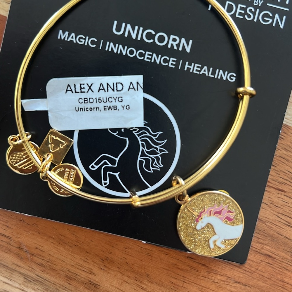 Alex And Ani Gold Unicorn Bangle - image 2